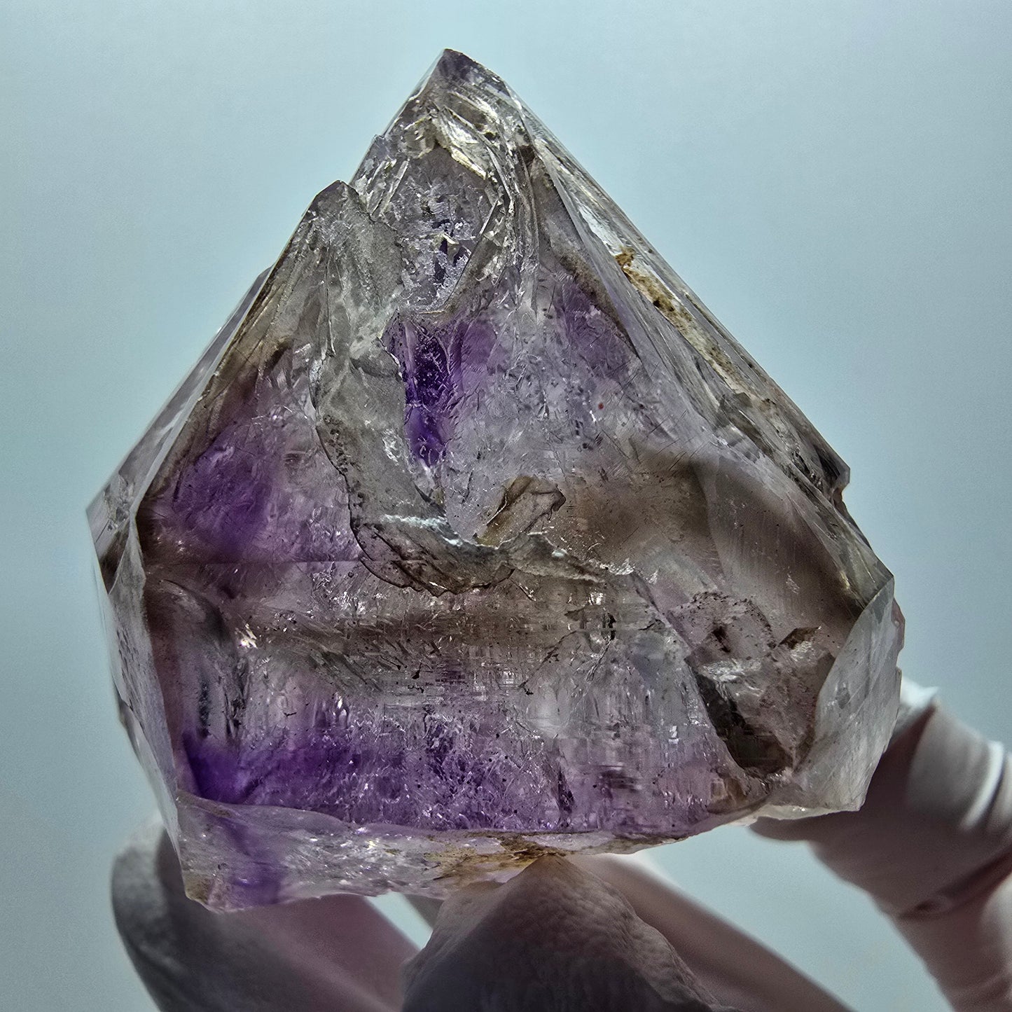 Große Skelett Phantom Amethyst Zepter Spitze Goboboseb, Namibia 63*56*44mm