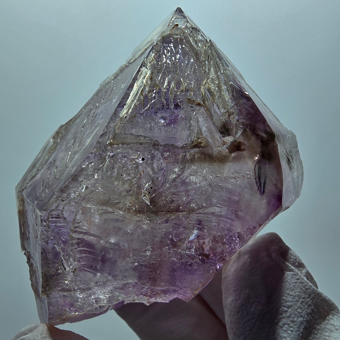 Große Skelett Phantom Amethyst Zepter Spitze Goboboseb, Namibia 63*56*44mm