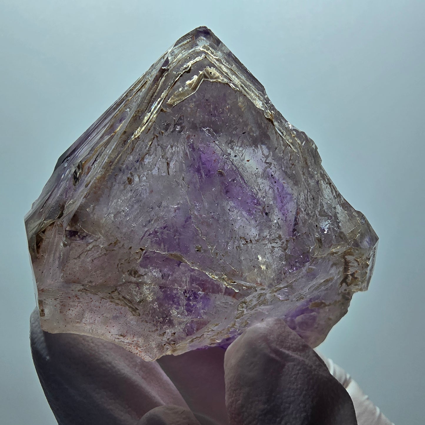 Große Skelett Phantom Amethyst Zepter Spitze Goboboseb, Namibia 63*56*44mm