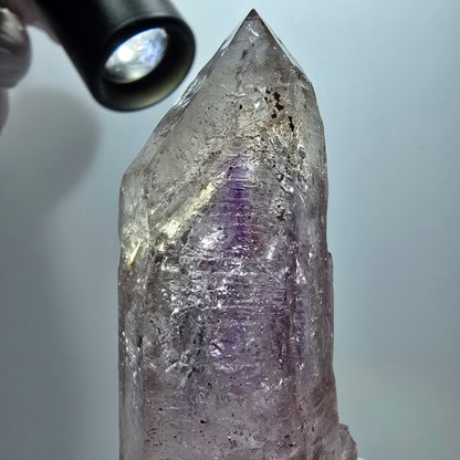 Große Enhydro Skelett Phantom Amethyst DT Zepter, 2x Blase Goboboseb, Namibia 109*36*28mm