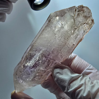 Große Enhydro Skelett Phantom Amethyst DT Zepter, 2x Blase Goboboseb, Namibia 109*36*28mm