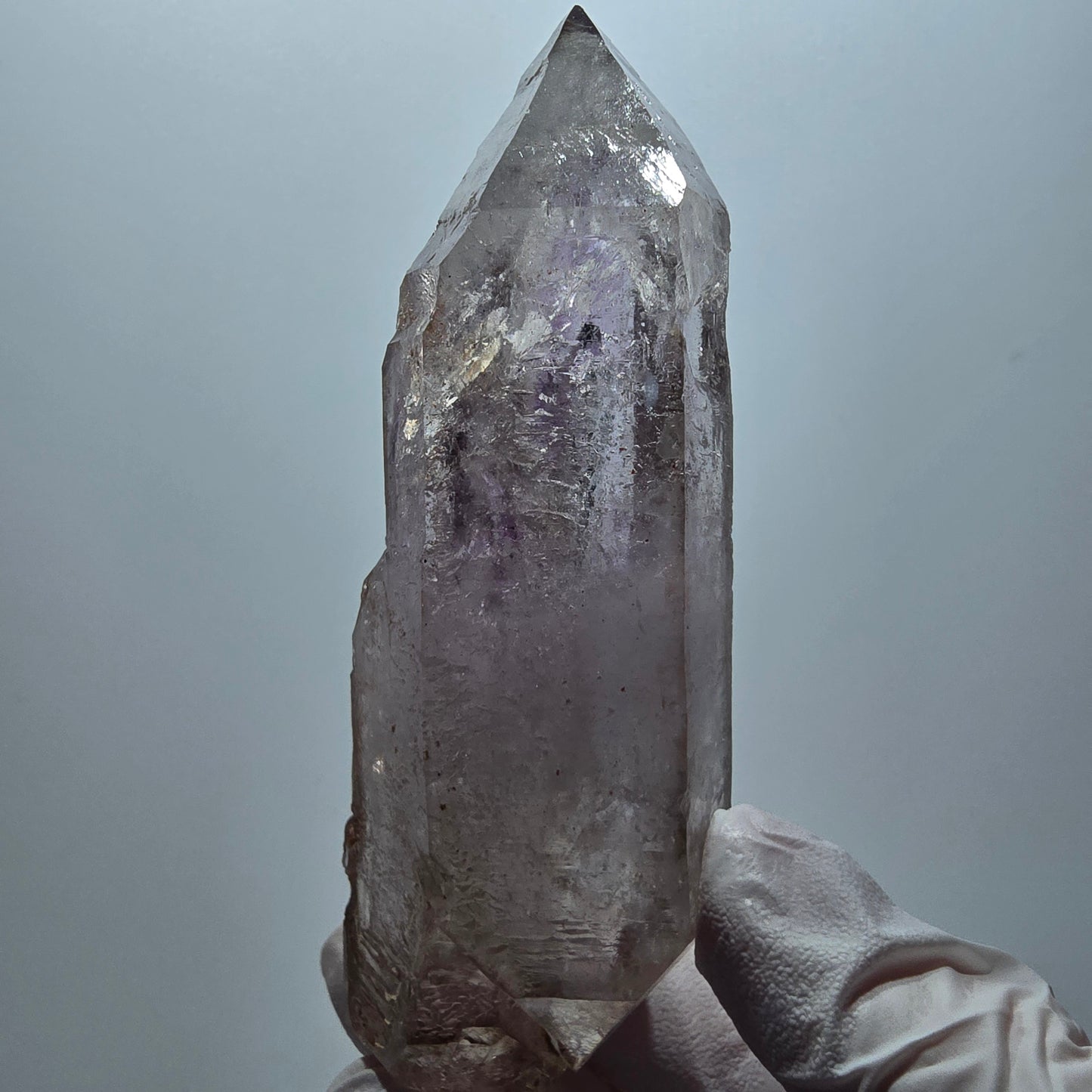 Große Enhydro Skelett Phantom Amethyst DT Zepter, 2x Blase Goboboseb, Namibia 109*36*28mm