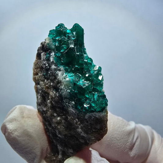 Seltene Dioptas auf Matrix Stufe, grün Republik Kongo 46*24*17mm