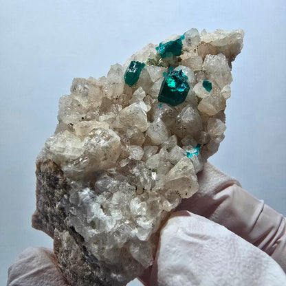 Seltene Dioptas XX, Calcit Stufe Republik Kongo 68*41*31mm