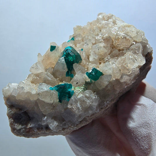 Seltene Dioptas XX, Calcit Stufe Republik Kongo 68*41*31mm