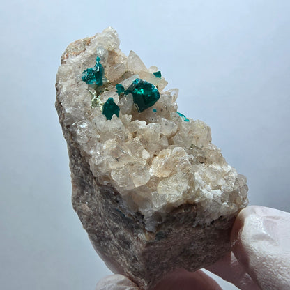 Seltene Dioptas XX, Calcit Stufe Republik Kongo 68*41*31mm