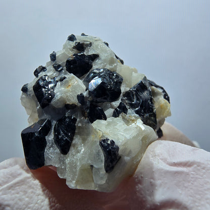 Rare Franklinite, Spinel, Quartz Specimen, New Jersey, Franklin, USA, 31*28*15mm 