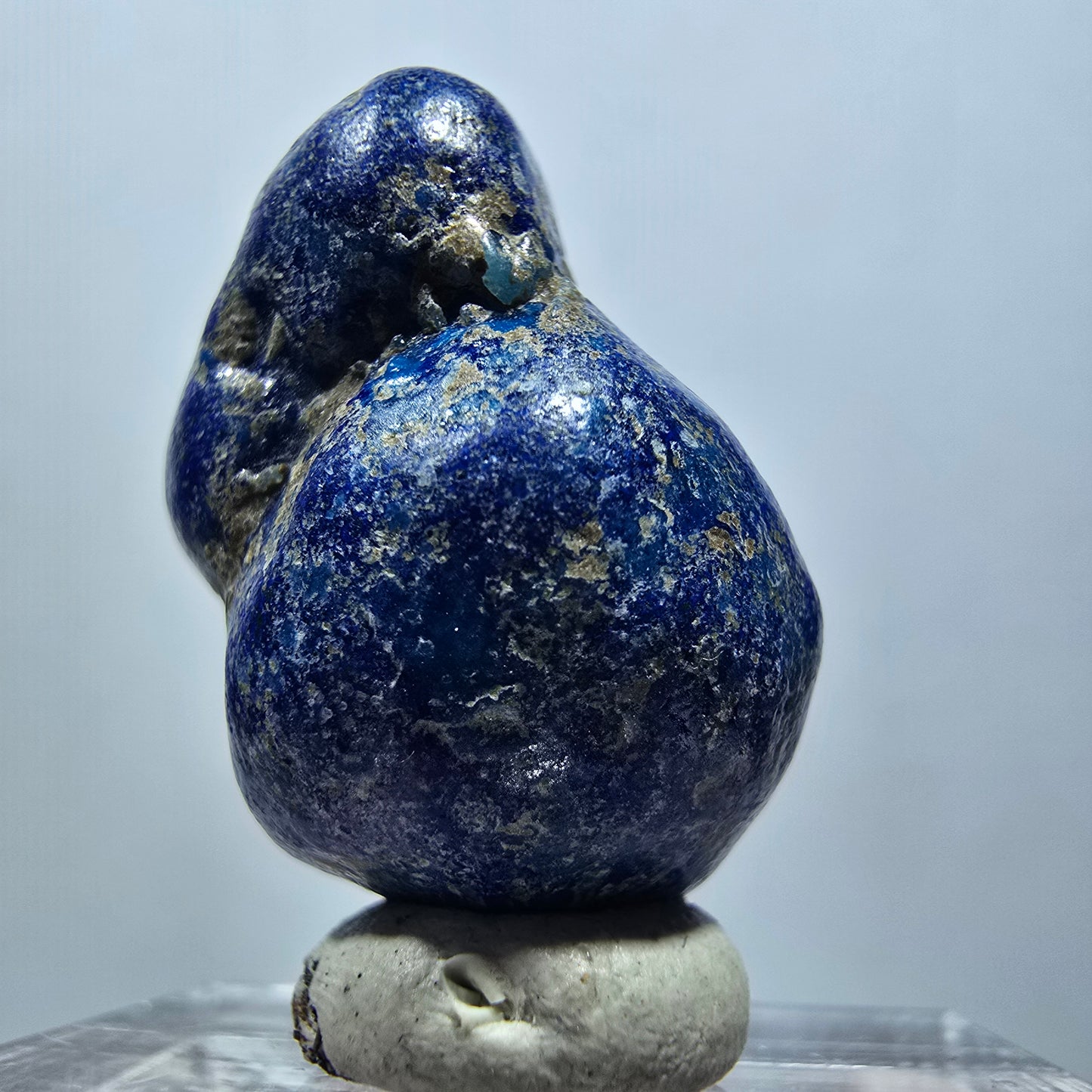 Seltene große Azurit Blueberry - poliert, Doppelkugel USA, New Mexico 24*16*16mm