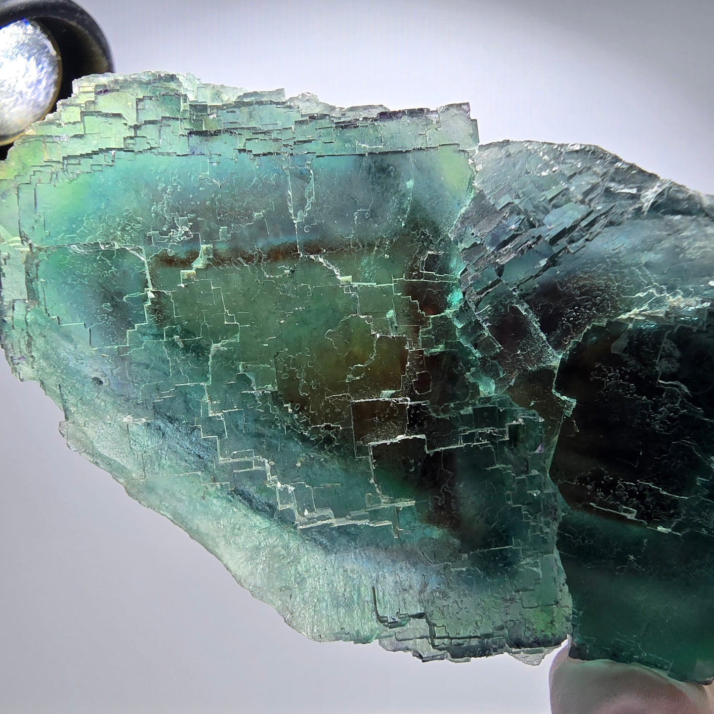 Phantom Fluorit Würfel Stufe, gestuft, grün braun Okorusu, Namibia 94*48*37mm