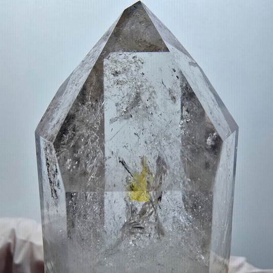 Seltene Skelett Phantom Rauchquarz Zepter Spitze Goboboseb, Namibia 76*39*32mm