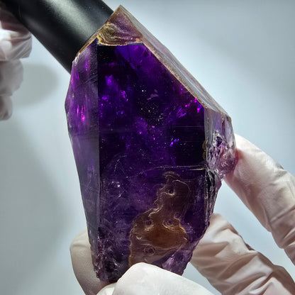 Seltene Skelett Phantom Amethyst Spitze Goboboseb, Namibia 85*56*40mm
