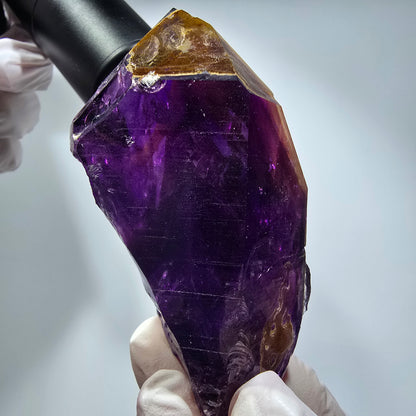 Seltene Skelett Phantom Amethyst Spitze Goboboseb, Namibia 85*56*40mm