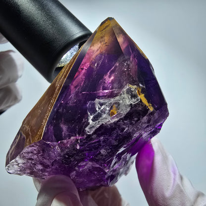 Seltene Skelett Phantom Amethyst Spitze Goboboseb, Namibia 85*56*40mm