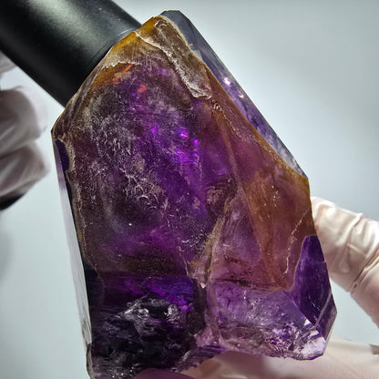 Seltene Skelett Phantom Amethyst Spitze Goboboseb, Namibia 85*56*40mm