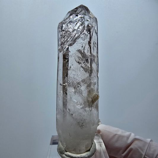 Enhydro Skelett Phantom Rauchquarz, 1x Blase Goboboseb, Namibia 71*23*17mm