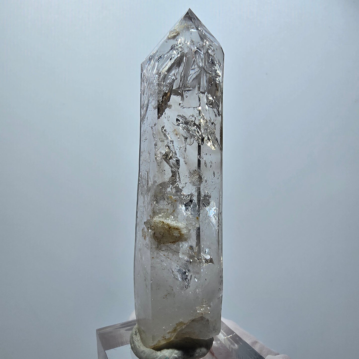 Enhydro Skelett Phantom Rauchquarz, 1x Blase Goboboseb, Namibia 71*23*17mm