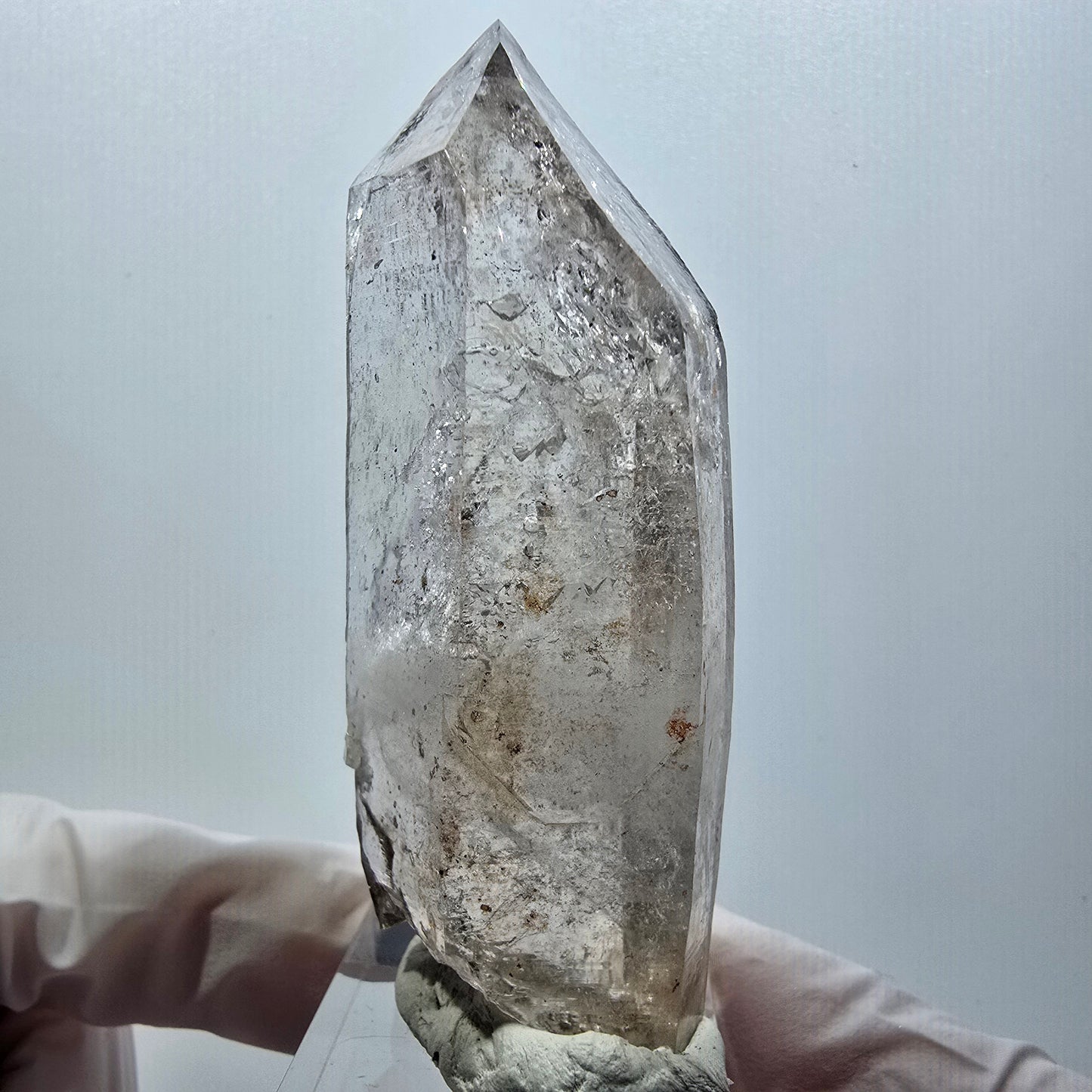 Enhydro Skelett Rauchquarz DT Zepter, 1x Blase (groß) Goboboseb, Namibia 71*27*17mm