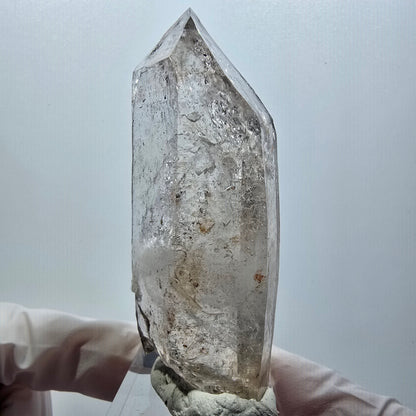 Enhydro Skelett Rauchquarz DT Zepter, 1x Blase (groß) Goboboseb, Namibia 71*27*17mm