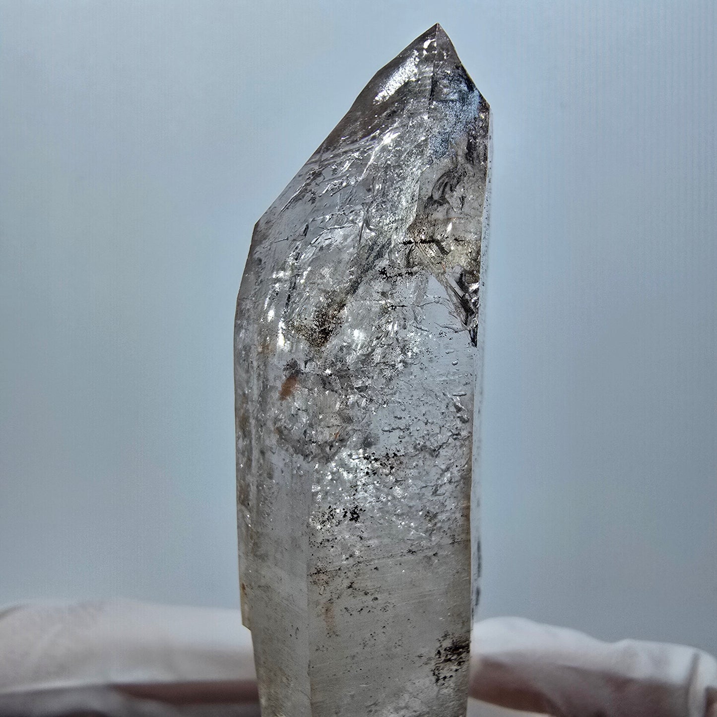 Enhydro Skelett Rauchquarz DT Zepter, 1x Blase (groß) Goboboseb, Namibia 71*27*17mm