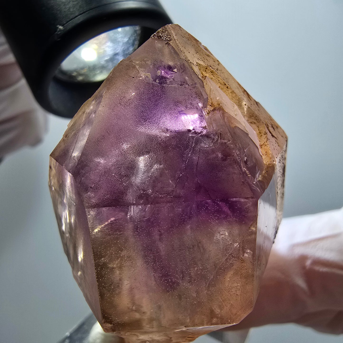 Seltene Skelett Phantom Amethyst Zepter Spitze Goboboseb, Namibia 55*32*32mm