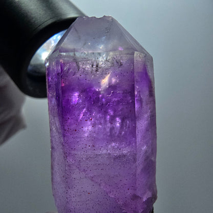Seltene Lemurian Phantom Amethyst Skelett Spitze Goboboseb, Namibia 56*25*20mm