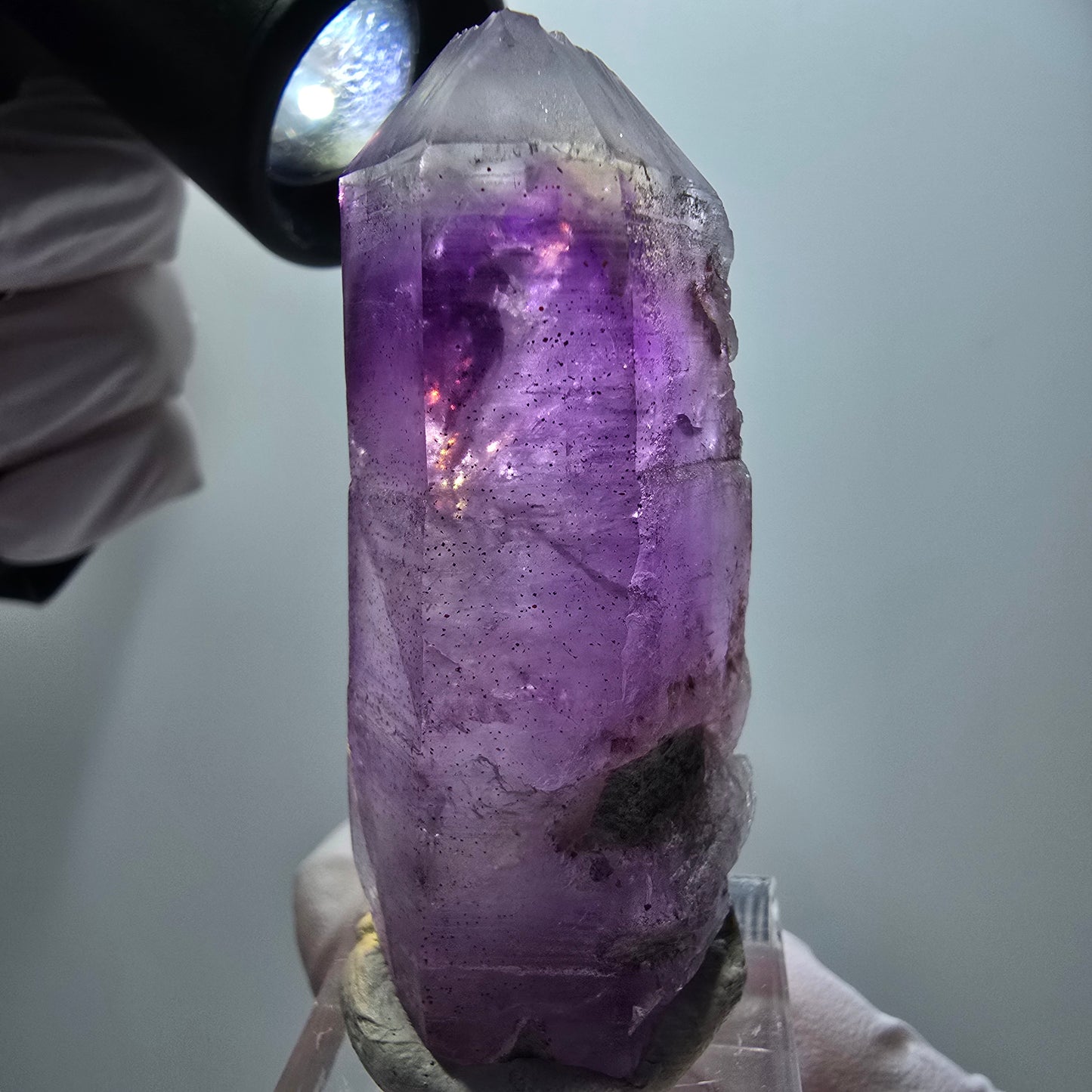 Seltene Lemurian Phantom Amethyst Skelett Spitze Goboboseb, Namibia 56*25*20mm