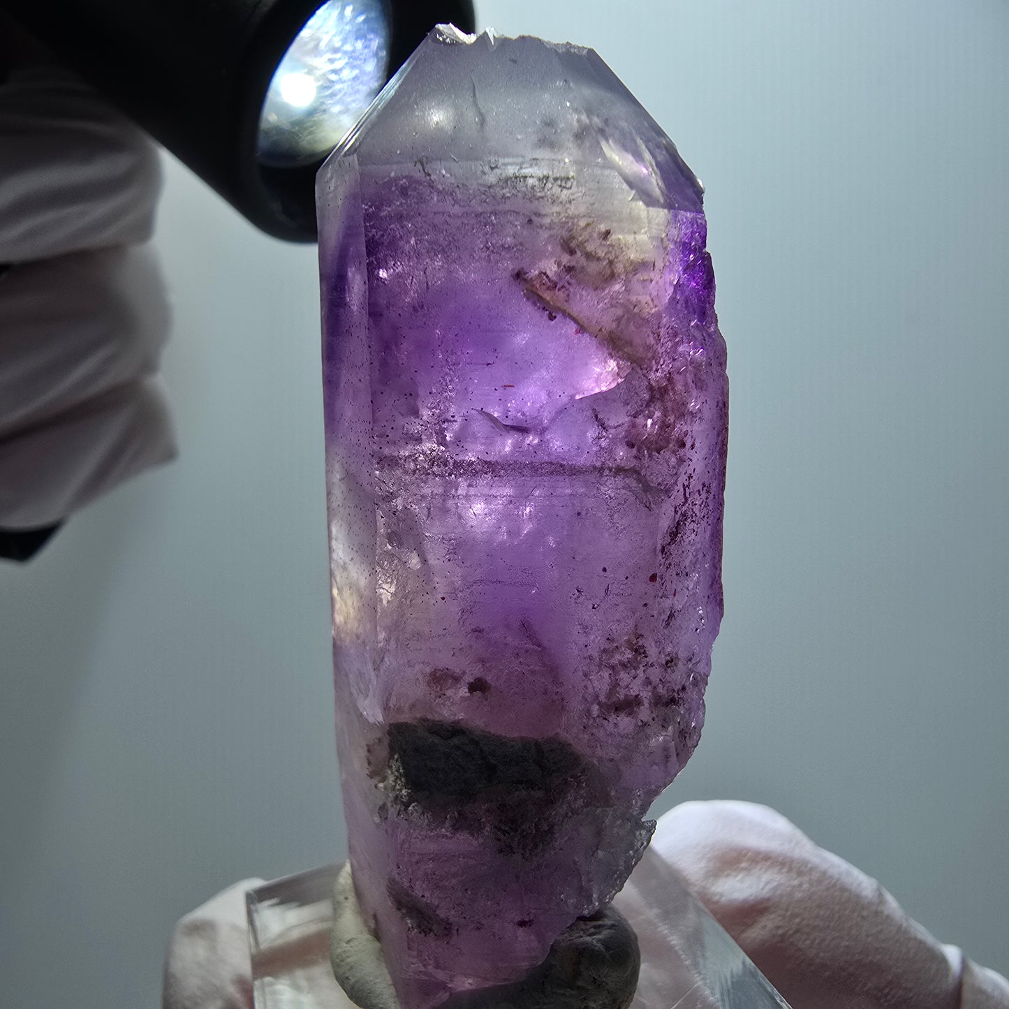 Seltene Lemurian Phantom Amethyst Skelett Spitze Goboboseb, Namibia 56*25*20mm