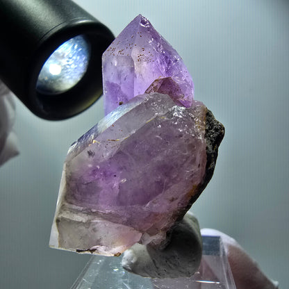 Phantom Skelett Amethyst DT auf Matrix Stufe Goboboseb, Namibia 49*37*27mm
