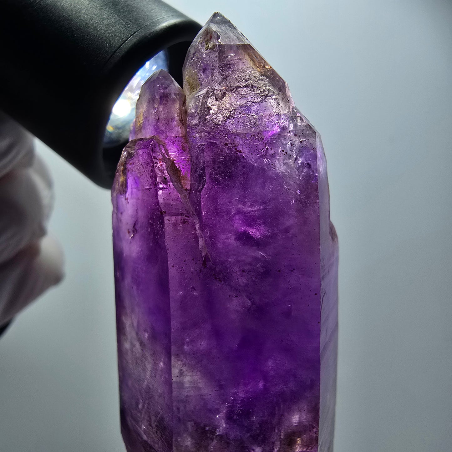 Seltene Skelett Phantom Amethyst DT Spitze Goboboseb, Namibia 67*32*24mm