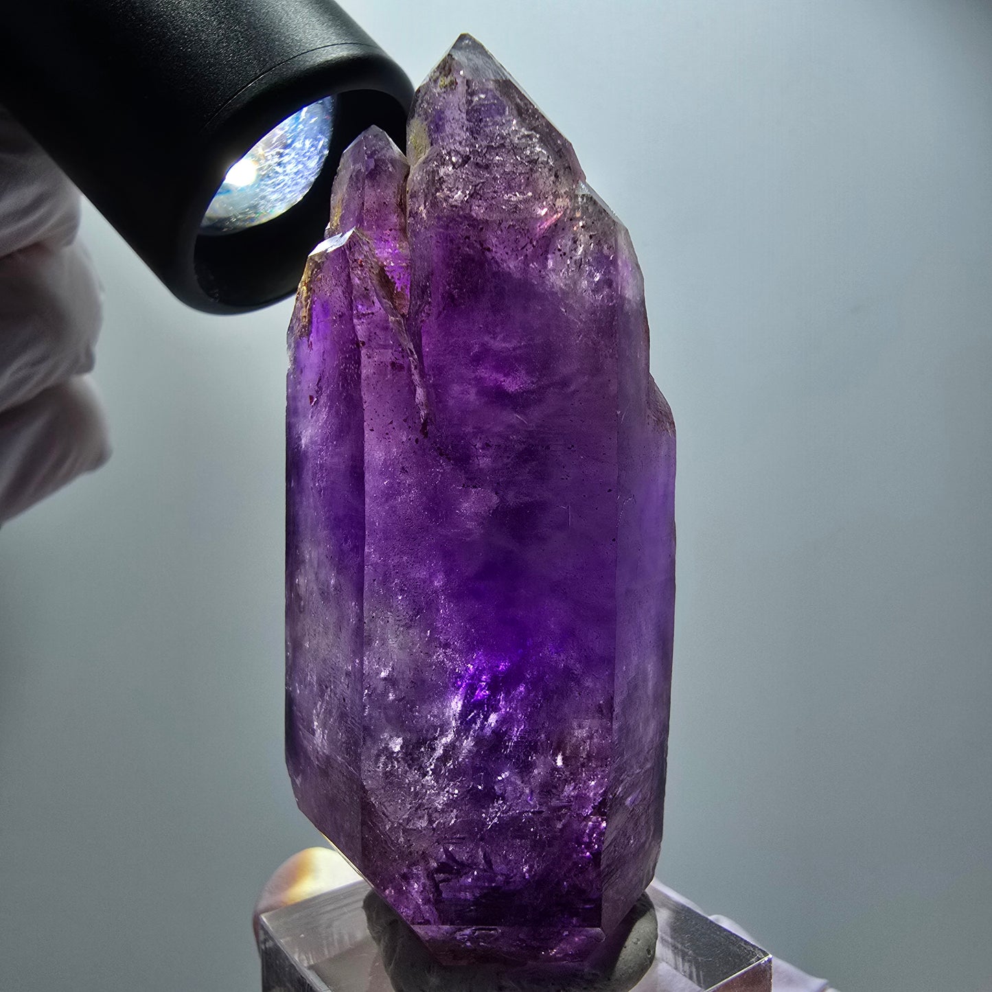 Seltene Skelett Phantom Amethyst DT Spitze Goboboseb, Namibia 67*32*24mm