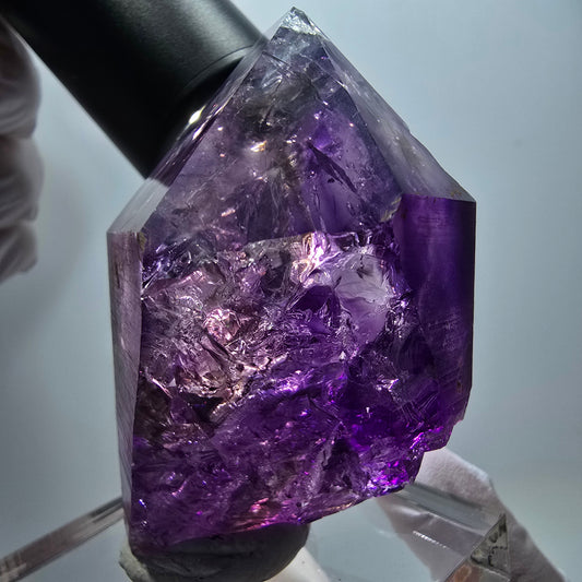 Enhydro Skelett Phantom Amethyst, 3x Blase (große) Goboboseb, Namibia 67*46*35mm