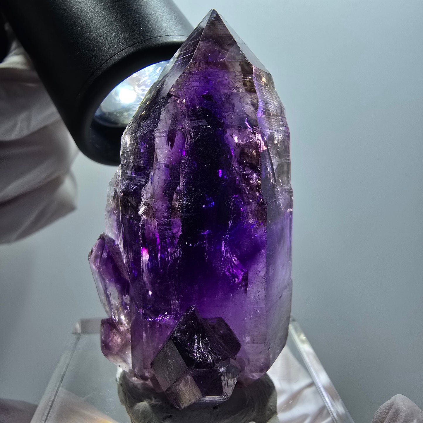 Seltene Skelett Phantom Amethyst Zepter Stufe Goboboseb, Namibia 60*32*28mm