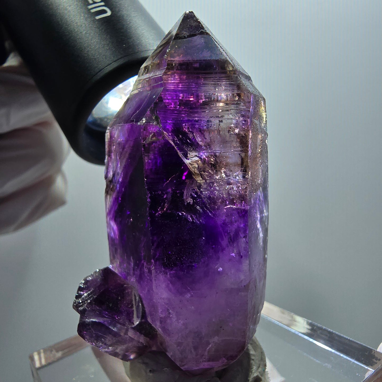 Seltene Skelett Phantom Amethyst Zepter Stufe Goboboseb, Namibia 60*32*28mm