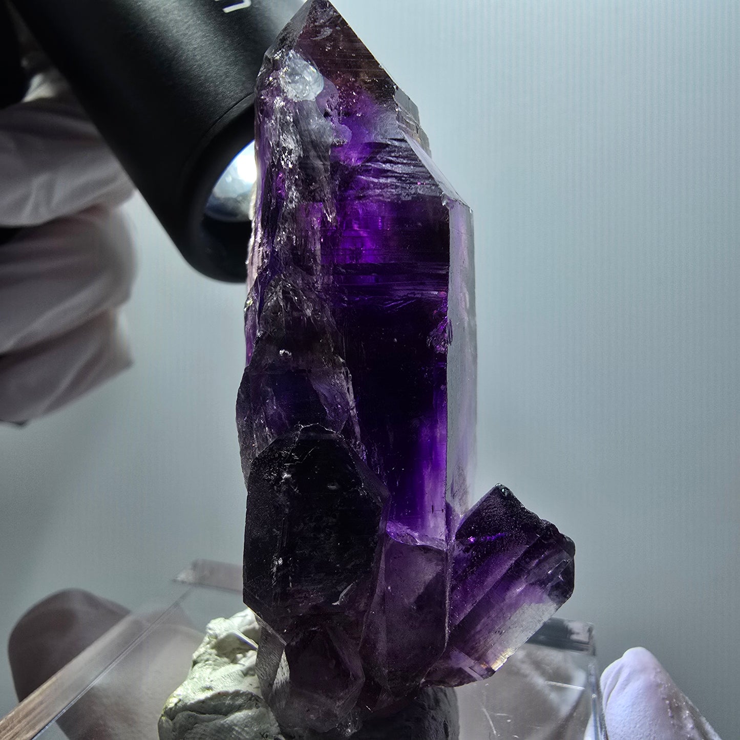 Seltene Skelett Phantom Amethyst Zepter Stufe Goboboseb, Namibia 60*32*28mm
