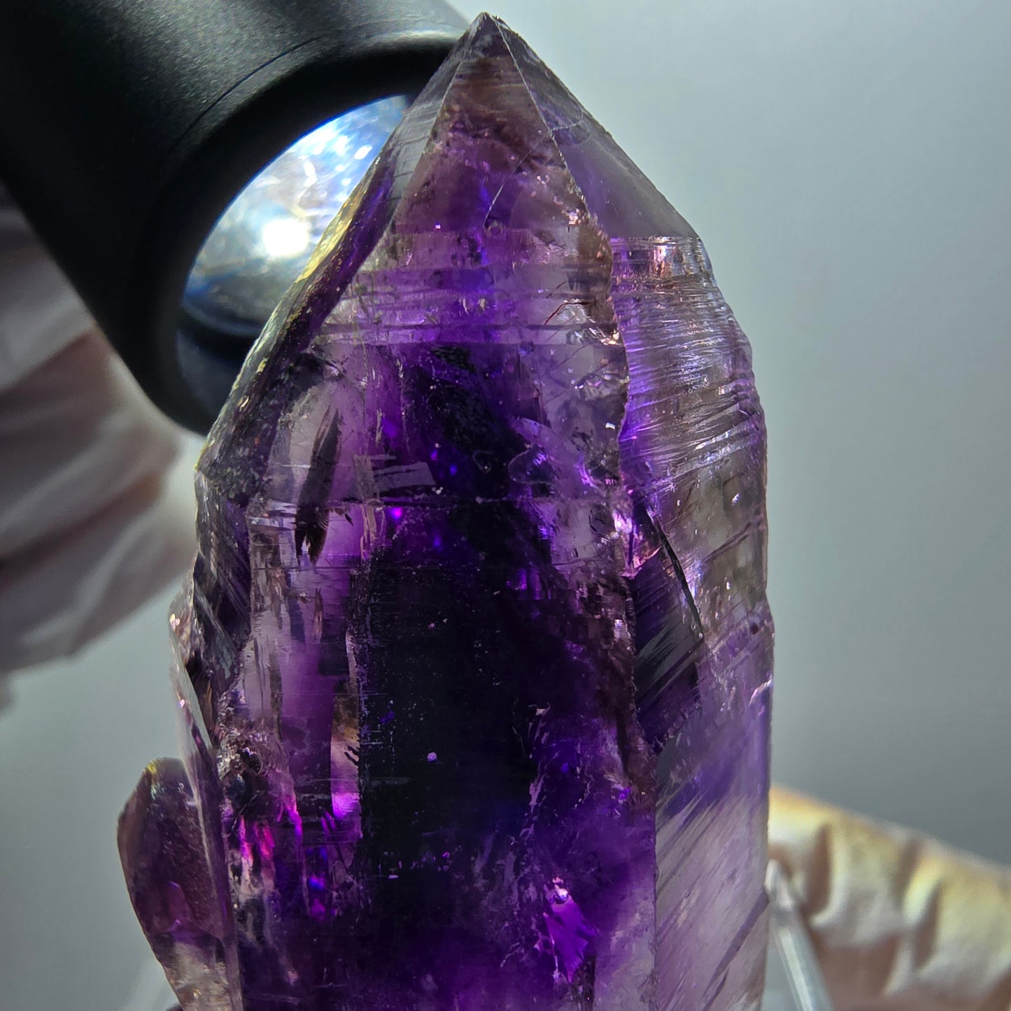 Seltene Skelett Phantom Amethyst Zepter Stufe Goboboseb, Namibia 60*32*28mm