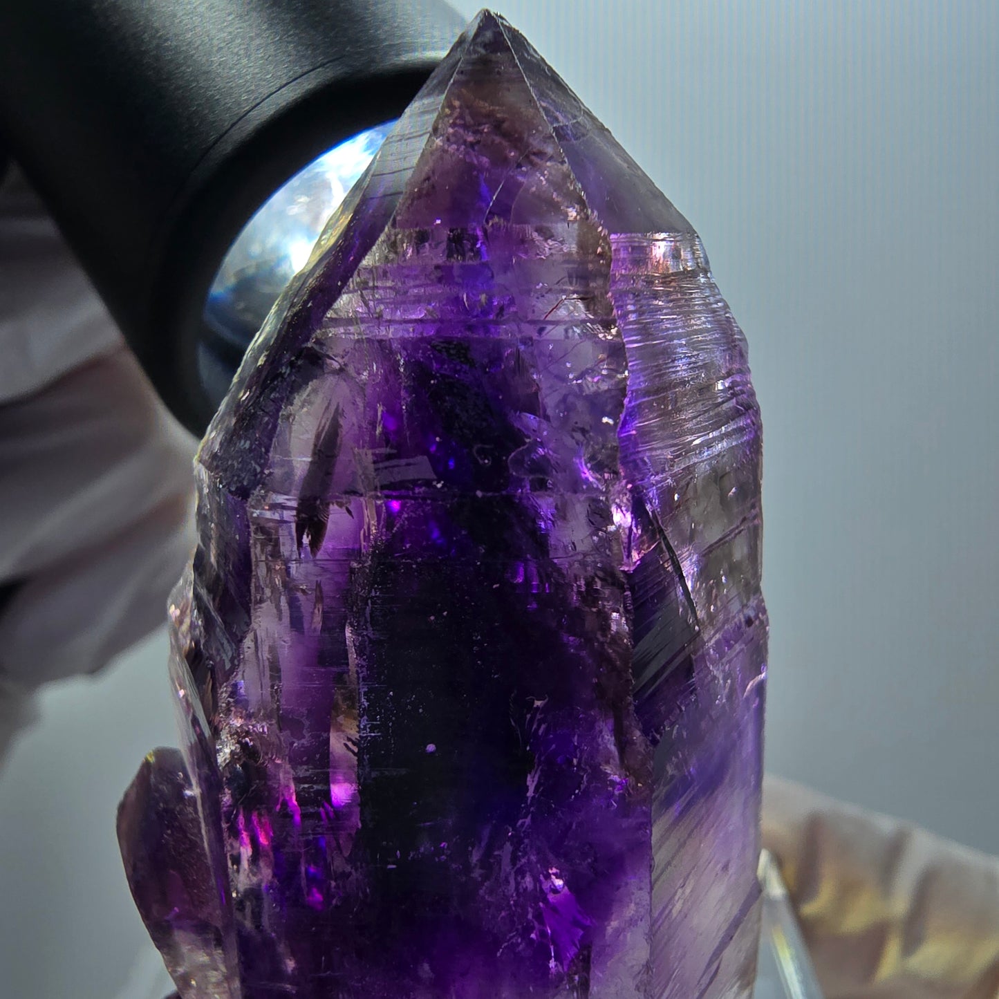 Seltene Skelett Phantom Amethyst Zepter Stufe Goboboseb, Namibia 60*32*28mm