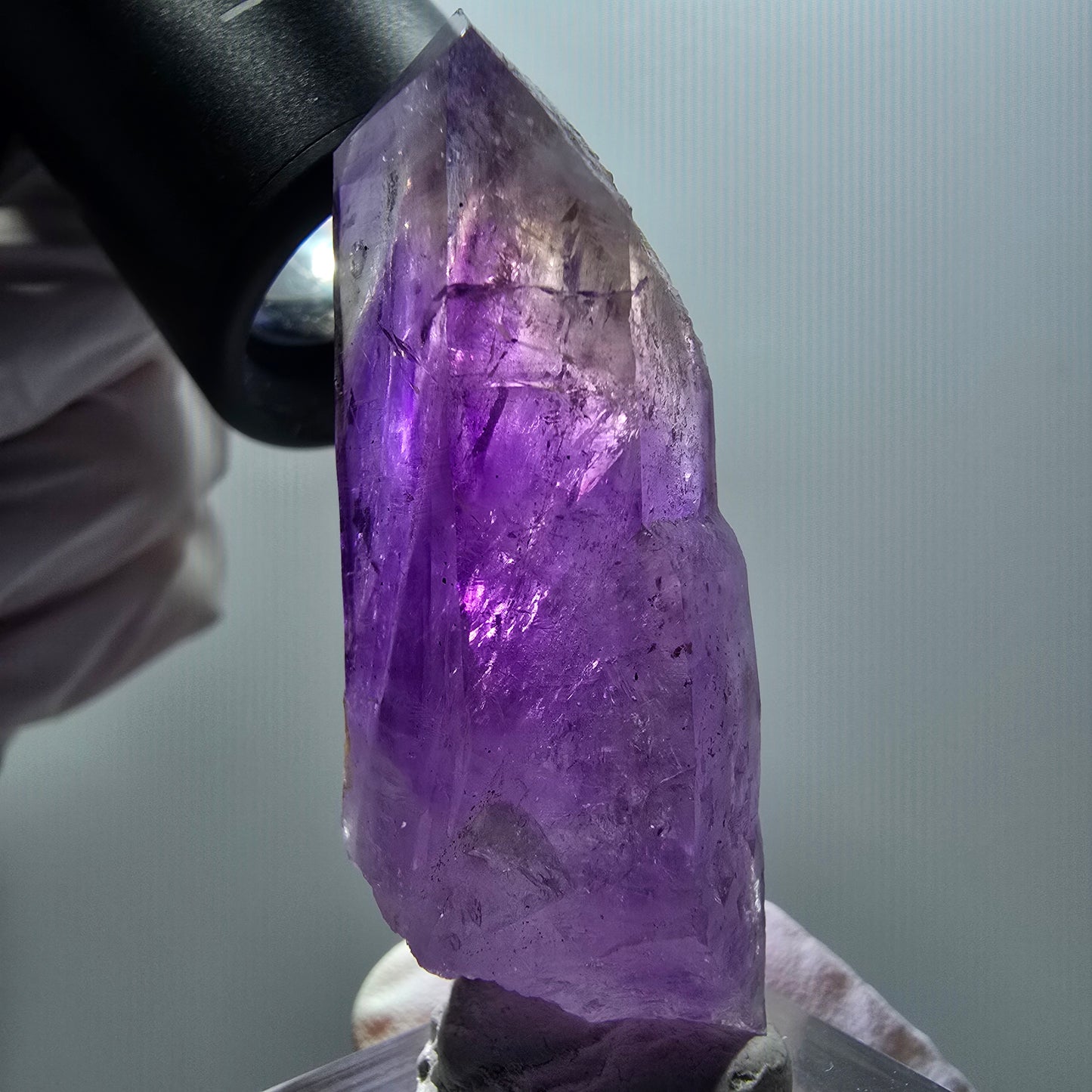 Enhydro Skelett Phantom Amethyst Spitze, 1x Blase Goboboseb, Namibia 56*23*17mm