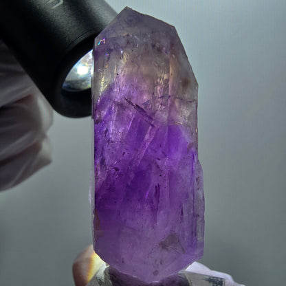 Enhydro Skelett Phantom Amethyst Spitze, 1x Blase Goboboseb, Namibia 56*23*17mm