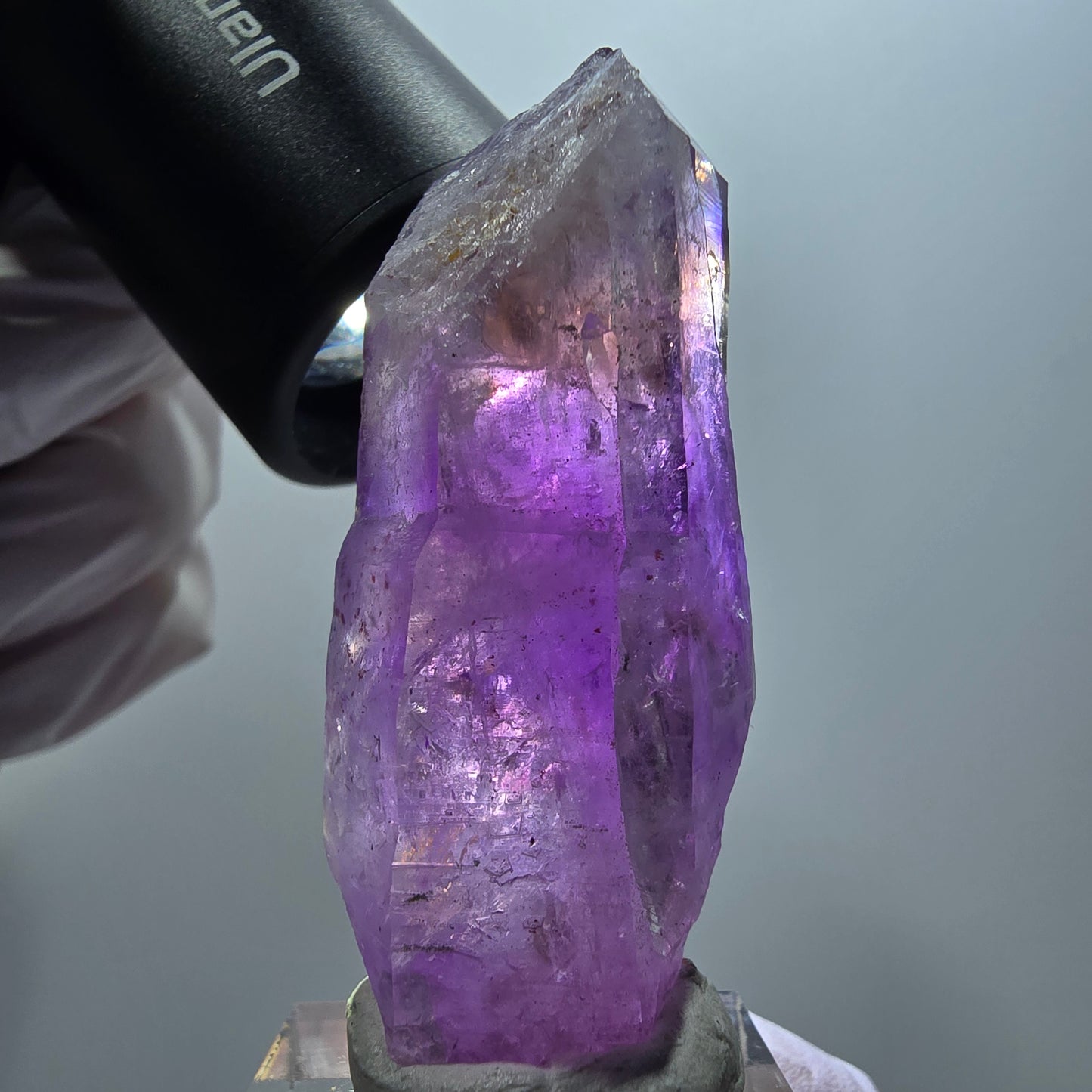 Enhydro Skelett Phantom Amethyst Spitze, 1x Blase Goboboseb, Namibia 56*23*17mm