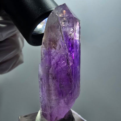 Enhydro Skelett Phantom Amethyst Spitze, 1x Blase Goboboseb, Namibia 56*23*17mm