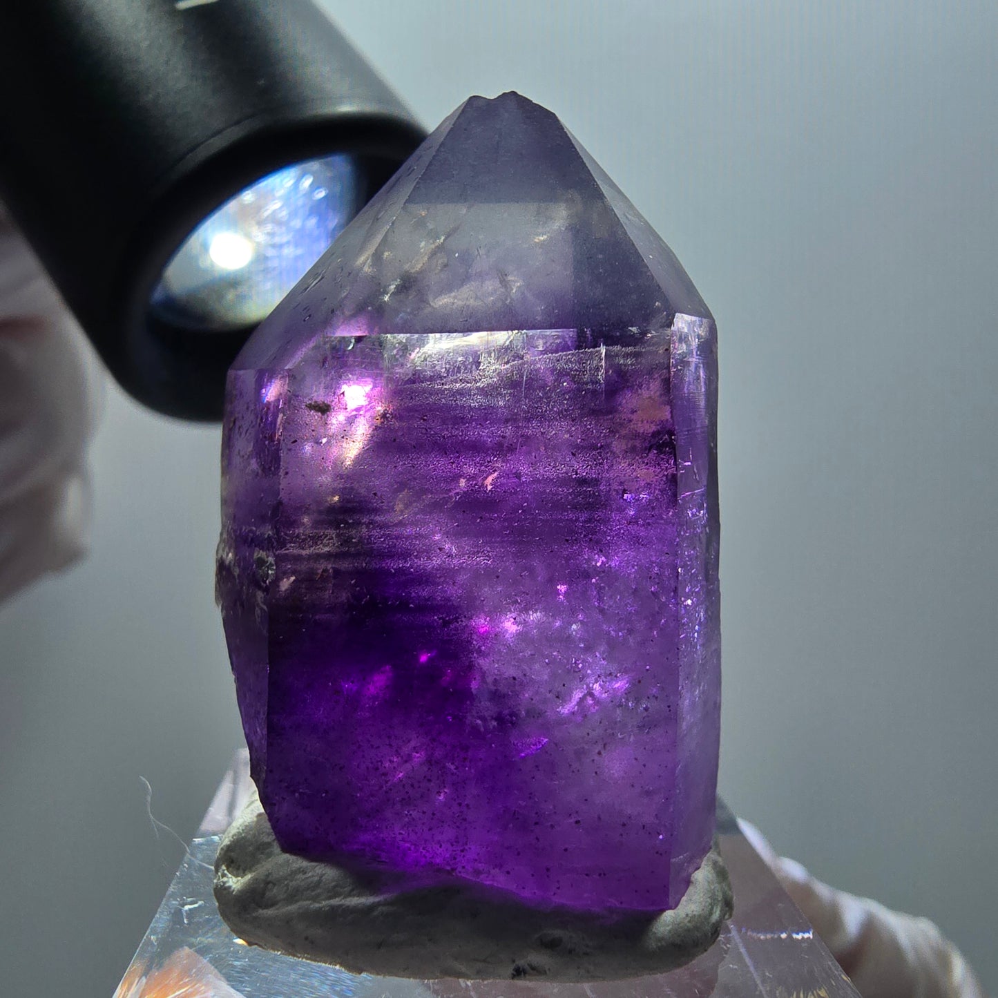 Seltene Skelett Phantom Amethyst Spitze Goboboseb, Namibia 36*24*16mm