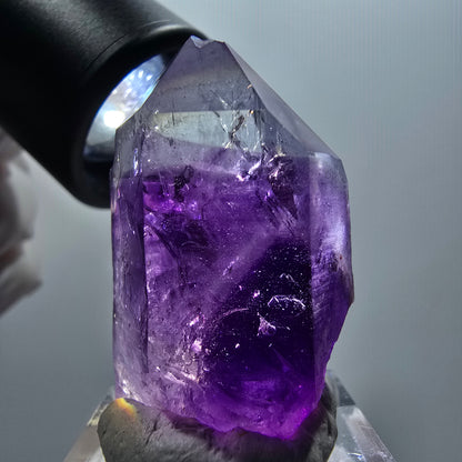 Seltene Skelett Phantom Amethyst Spitze Goboboseb, Namibia 36*24*16mm