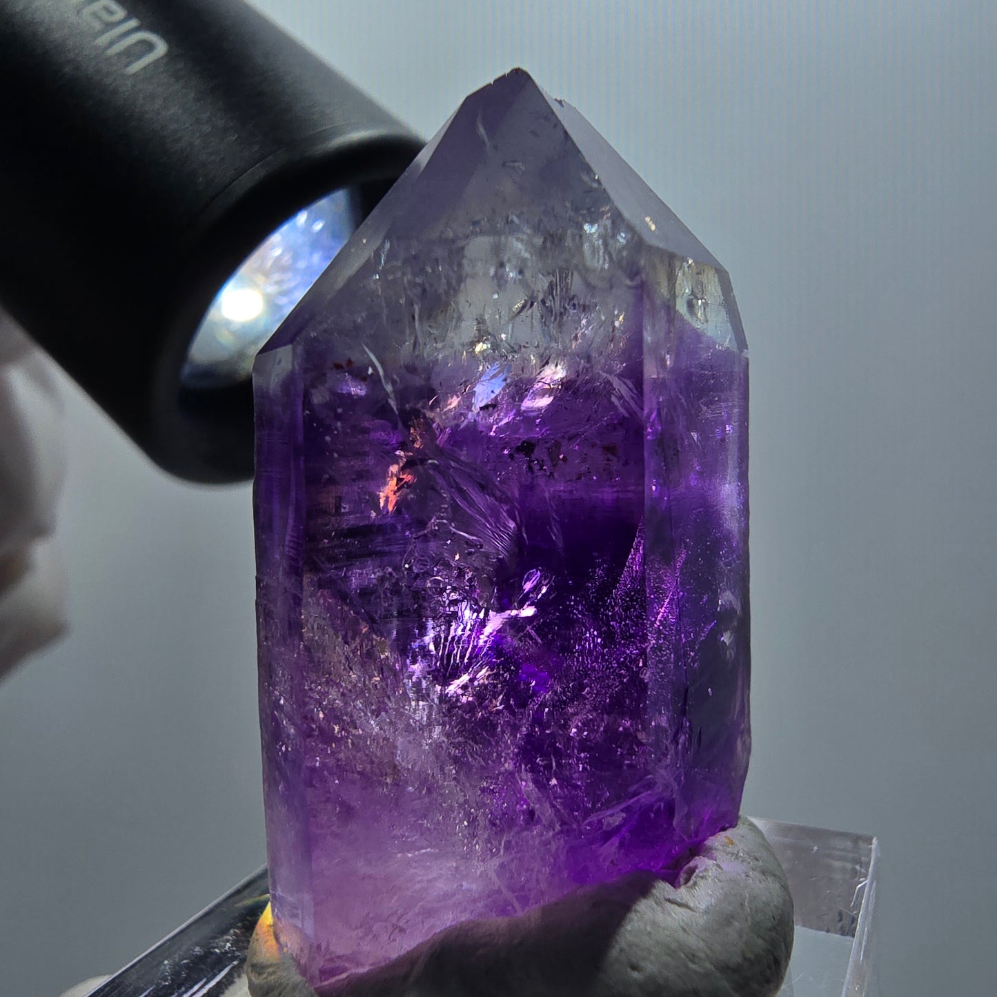 Seltene Skelett Phantom Amethyst Spitze Goboboseb, Namibia 36*24*16mm