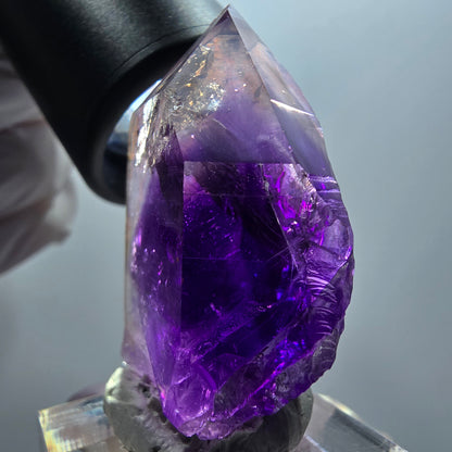 Enhydro Skelett Phantom Amethyst Spitze, 1x Blase Goboboseb, Namibia 43*27*18mm