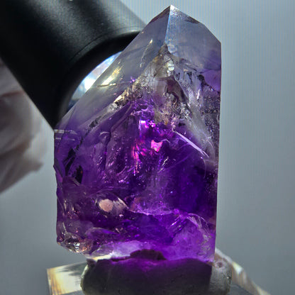 Enhydro Skelett Phantom Amethyst Spitze, 1x Blase Goboboseb, Namibia 43*27*18mm