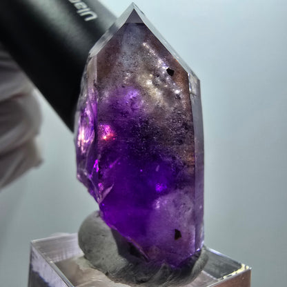 Enhydro Skelett Phantom Amethyst Spitze, 1x Blase Goboboseb, Namibia 43*27*18mm