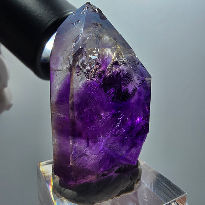 Enhydro Skelett Phantom Amethyst Spitze, 1x Blase Goboboseb, Namibia 43*27*18mm
