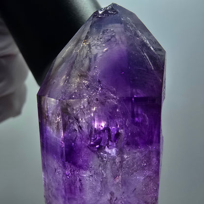 Enhydro Skelett Phantom Amethyst DT, 1x Blase Goboboseb, Namibia 67*26*21mm