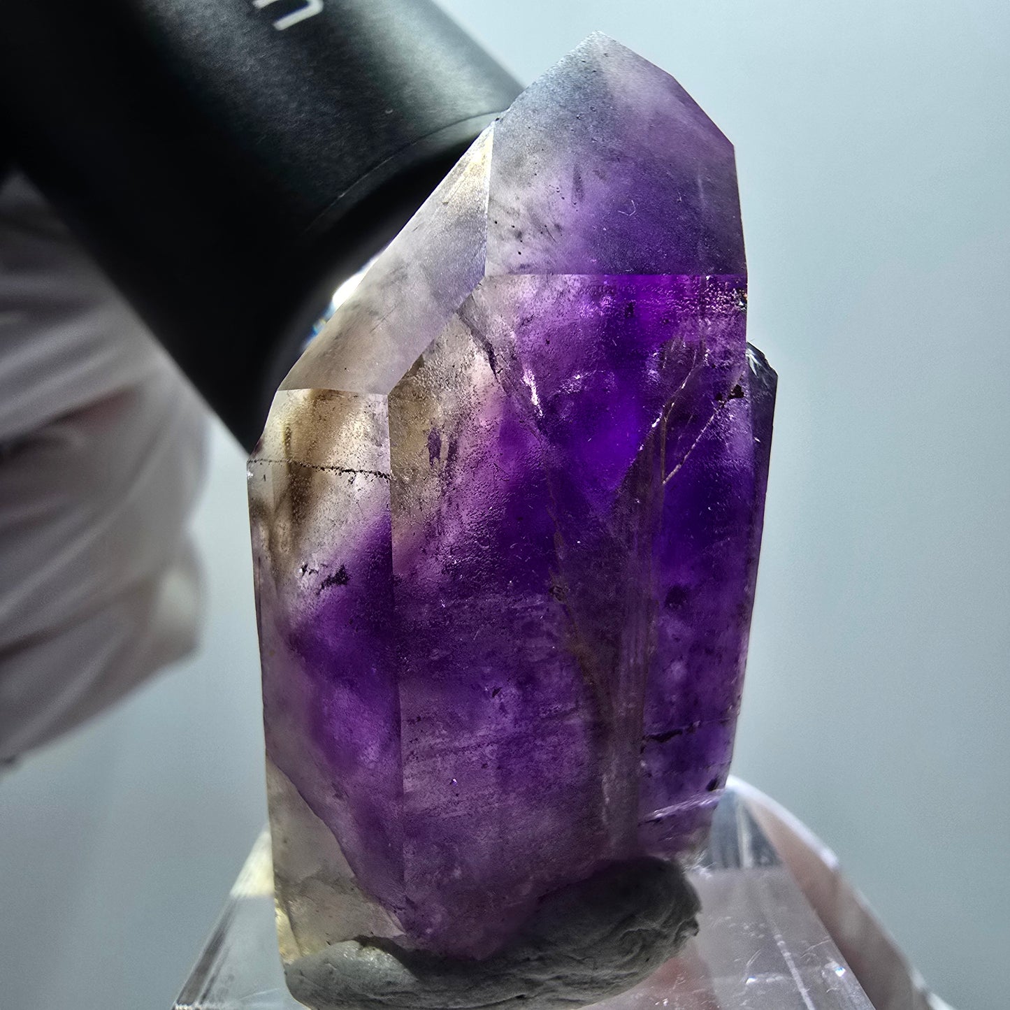 Enhydro Skelett Phantom Amethyst Spitze, 1x Blase Goboboseb, Namibia 41*25*20mm