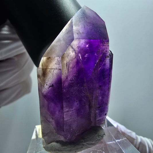 Enhydro Skelett Phantom Amethyst Spitze, 1x Blase Goboboseb, Namibia 41*25*20mm